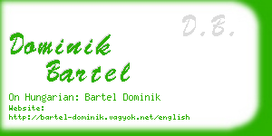dominik bartel business card